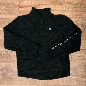Boys Hurley Black Quarter Zip Pullover Size Medium 10/12